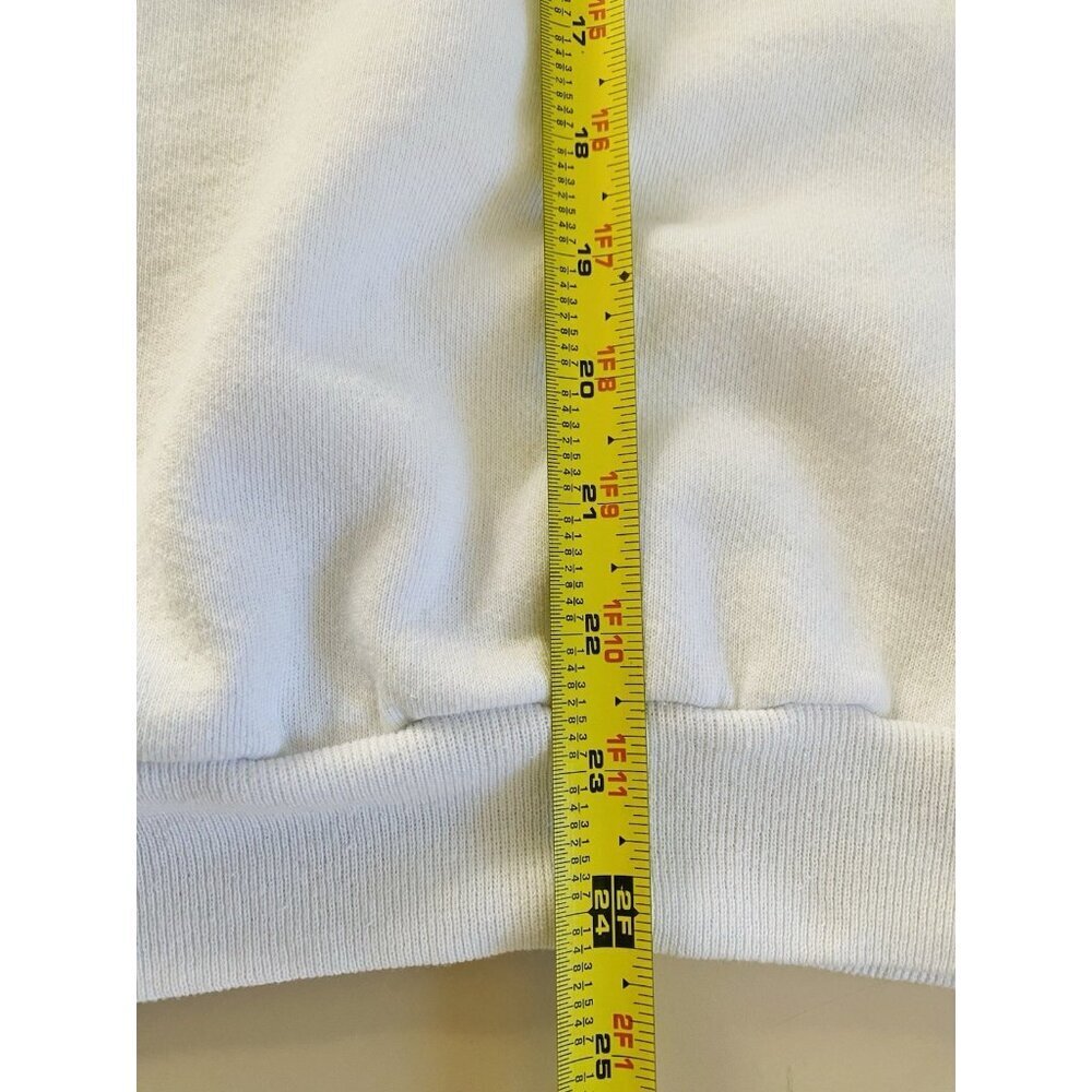 Vintage CNN Crewneck Sweatshirt Flag Sleeve Mens Large Cable News Cotton 90s USA - Picture 12 of 12